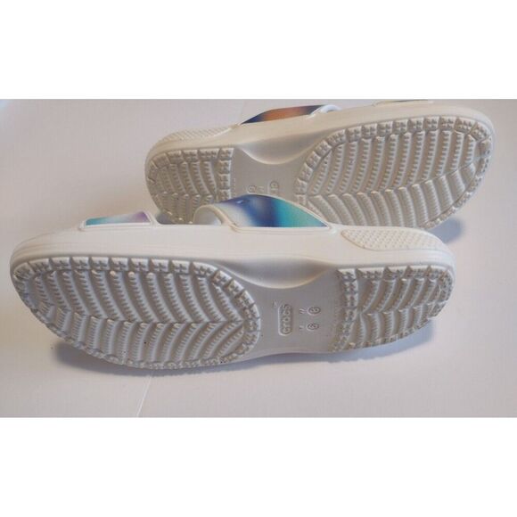 Crocs Classic White Tie Dye Solarized Double Strap Slide On Sandals W 8 Men 6 - Picture 8 of 8